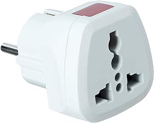 GLX 7369 Multi-Socket Plug Adapter, White/Blue