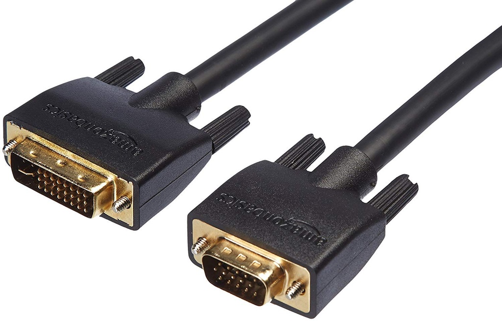 DVI-I (24+5 Pin) to VGA Cable - 1.83 m, Black VGA