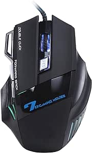 HP Wired Gaming Mouse 7 Color LED Light DPI Control G5, Black