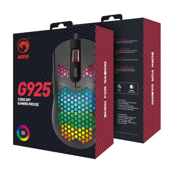 Mouse Marvo MO527 G925 Honeycomb Gaming Black