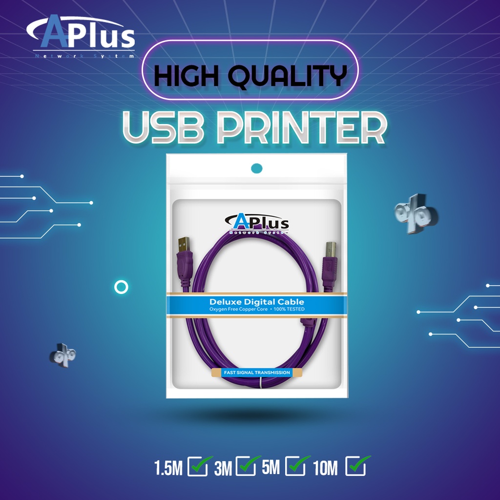 Gamma Printer Cable 1.5m - Black