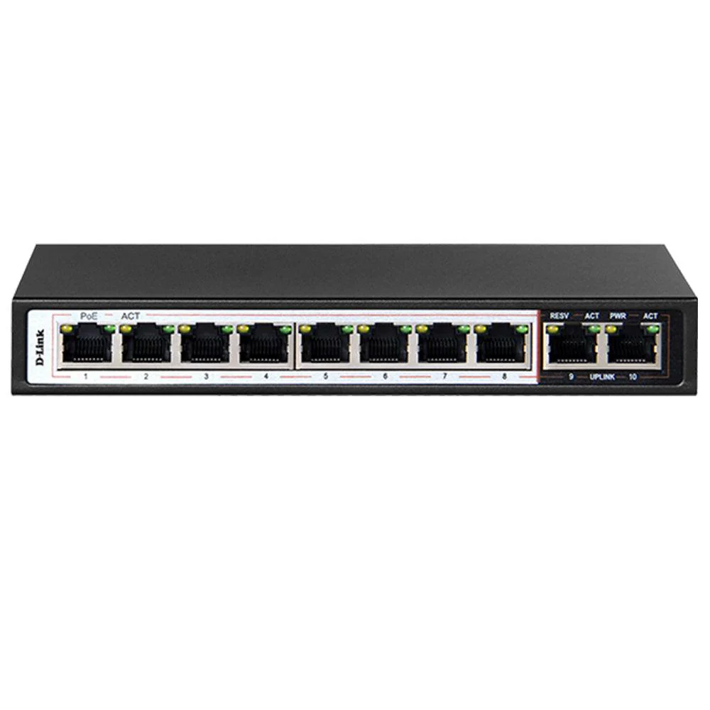 D-Link DES-F1010P-E/B 10-Port Fast Ethernet PoE Switch