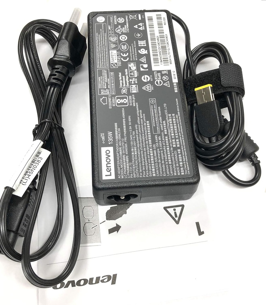 Lenovo 20V 6.7A 135W USB Slim Tip AC Adapter for Y50c Y50p Y700-14ISK ADL135NLC3A