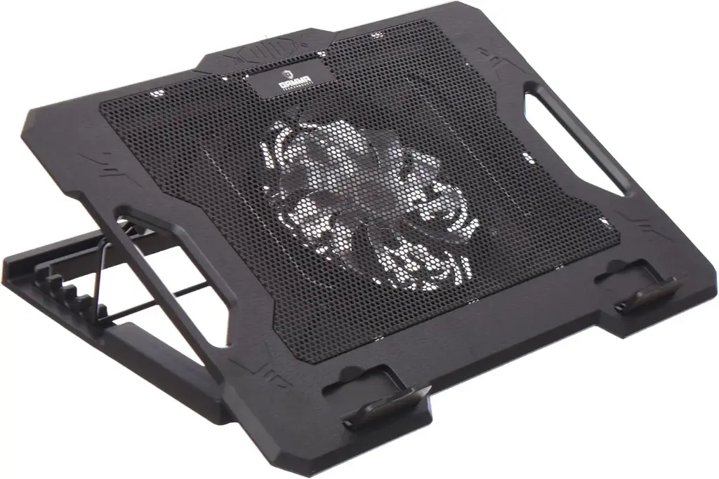 Gamma GT-89 Laptop Cooling Fan, 1 Fan, Supports Up to 17 Inch Laptop, LED Light, Black