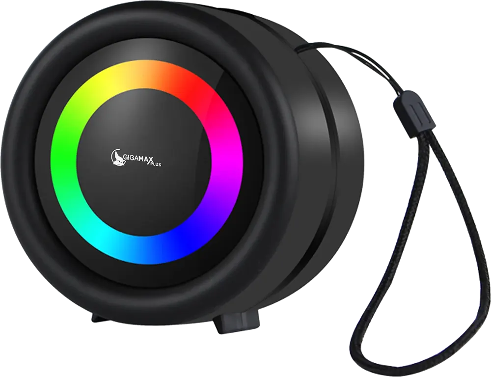 GigamaxPlus GM-03 Rechargeable Portable Wireless Speaker, Colorful LED Light, Bluetooth 5.0, Multi-color