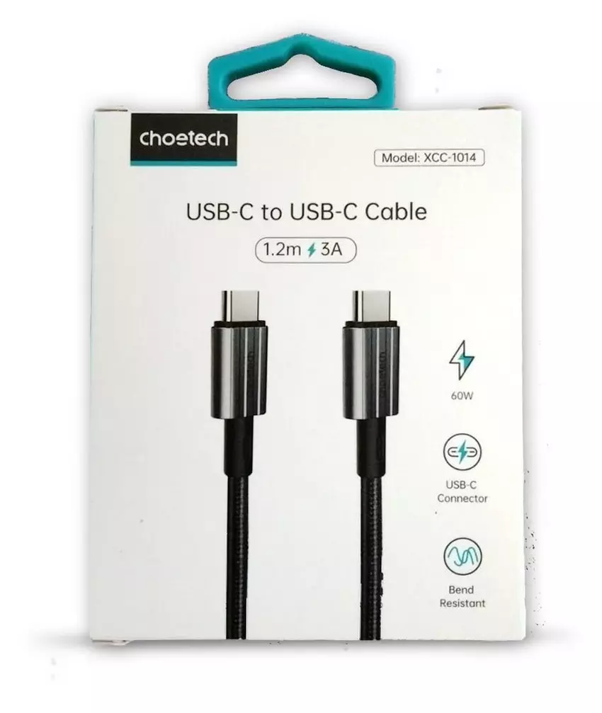 Choetech Type-C to Type-C PD60W Fast Charge 1.2m Black