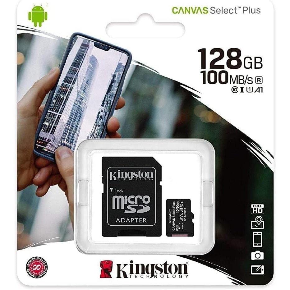 kingston 128 GB Memory Card For Mobile Phones - Micro SD Cards - SDCS2/128GB