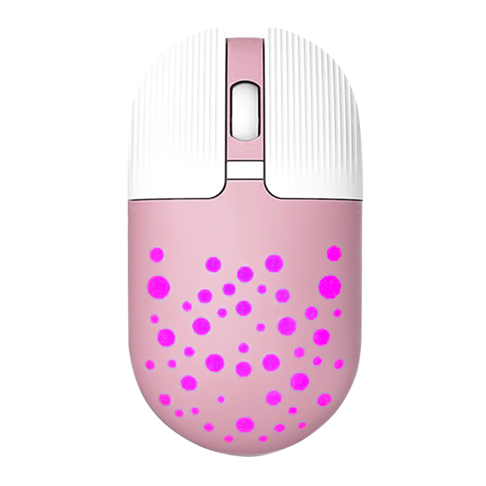 Mouse Gamma M-13 Rechargeable 1600 DPI Wireless Rainbow Pink