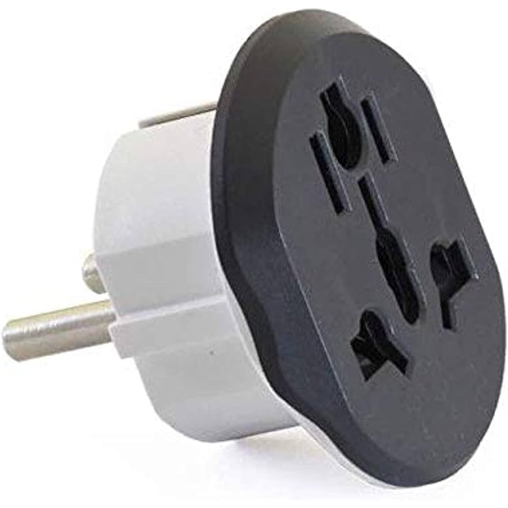 [mk]  GLX-320WR Power Lock Travel Plug adapter Converter – gray and white