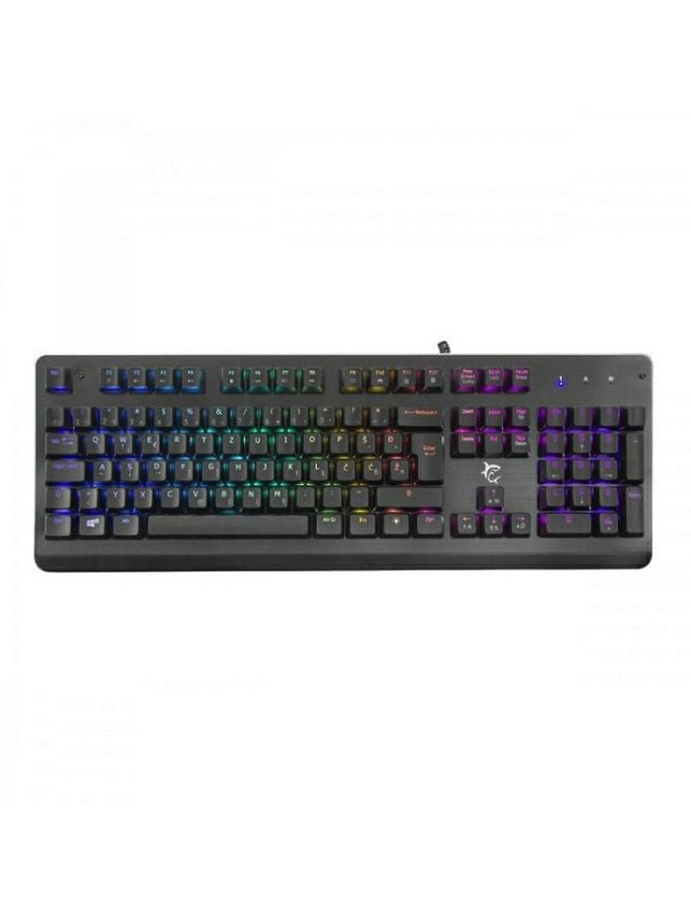 Keyboard White Shark KB02X Metal Plastic Gaming 1.8m 104 Keys Red Black
