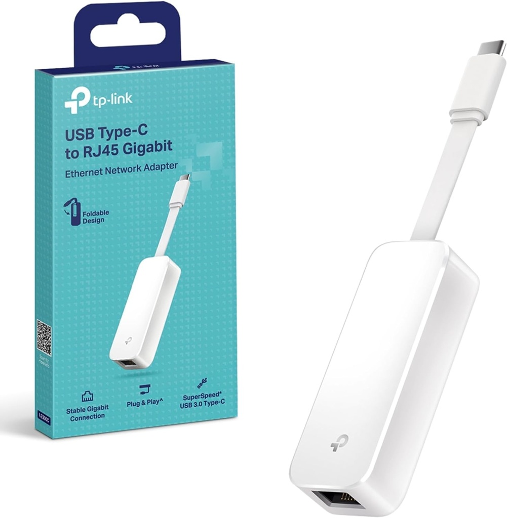 TP-Link UE300C USB Type-C to RJ45 Gigabit Ethernet Network Adapter, USB 3.0