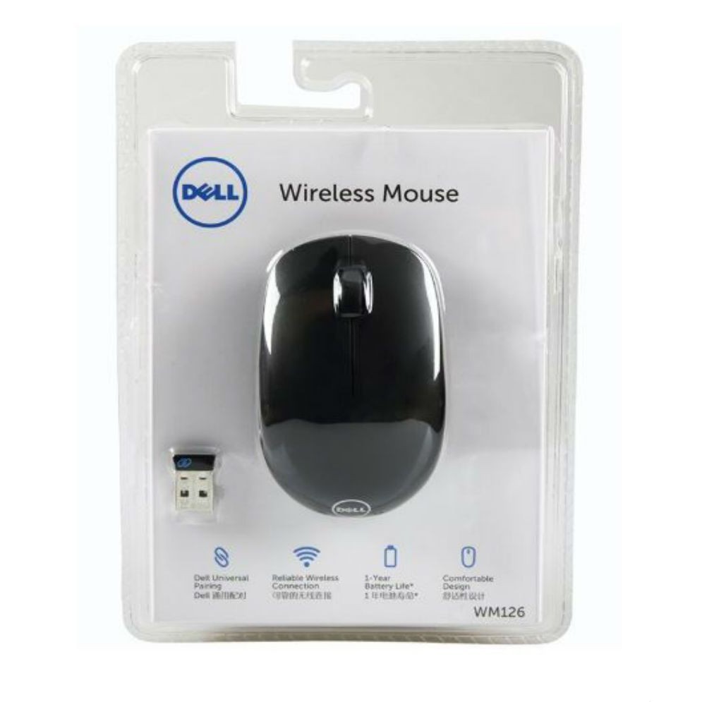 Mouse Dell MOUSE-WM126 Long Life Wireless Black
