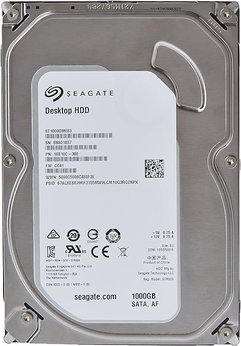 (Old Model) Seagate 750GB Desktop HDD Sata 6Gb/s 64MB Cache 3.5-Inch Internal Bare Drive