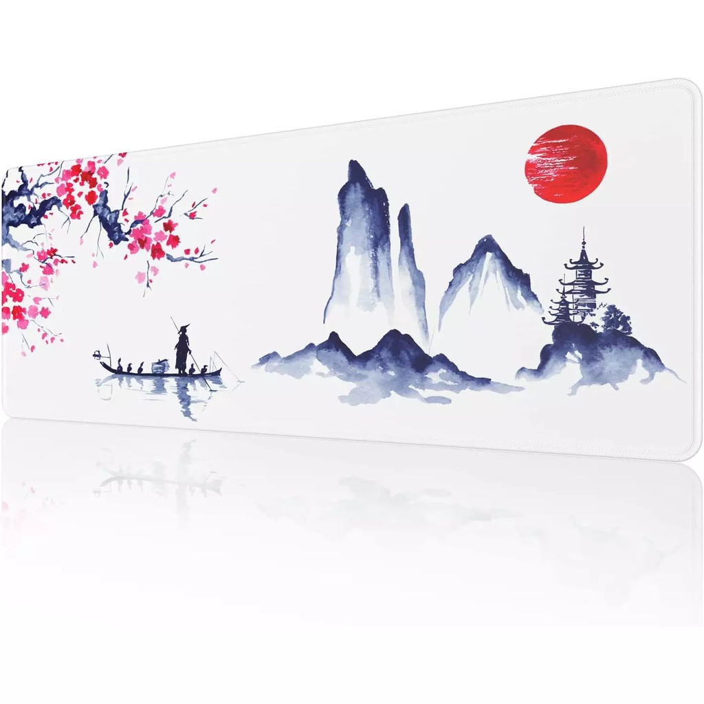 Mouse Pad Black White Yin Yang Koi