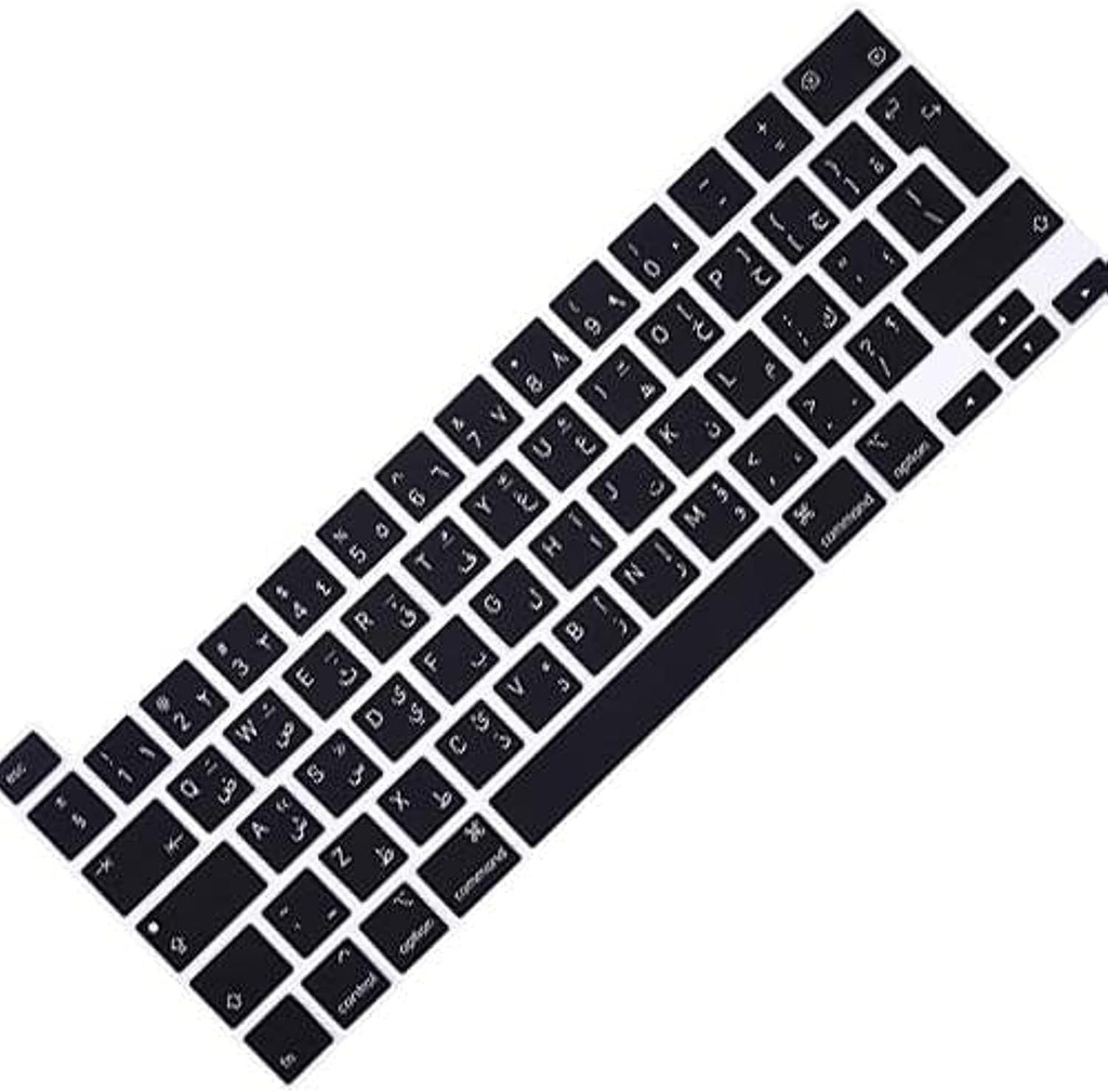 Arabic Keyboard Cover for MacBook Apple MacBook Pro with Touch Bar 13" 15" (Model A1706, A1707, A1989, A1990, A2159) (2016 2017 2018 2019 Release) (Black) US