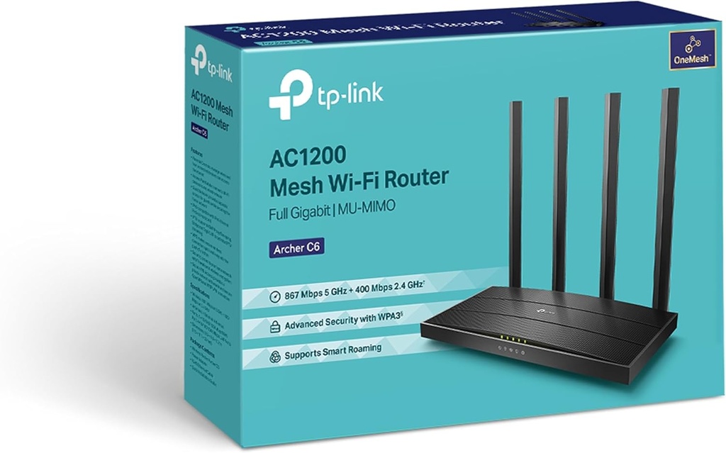 راوتر TP-Link Archer C6 AC1200 ثنائي النطاق Gigabit