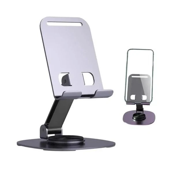 Ostin Metal Desktop Tablet Holder Table Cell Foldable Extend Support Desk Mobile Phone Holder Stand For iPhone 360 Degrees Rotatable