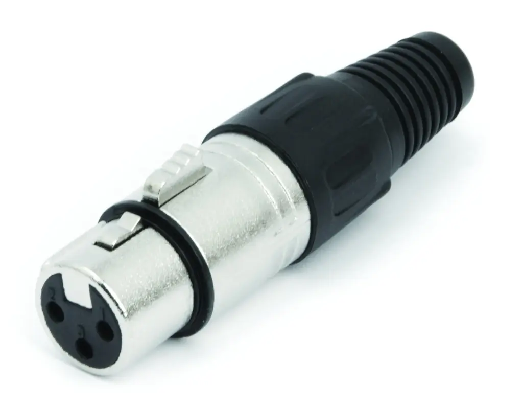RS PRO 3-pin Straight FeMale XLR Connector, Silver-coated Brass contacts, 16A, Cable Assembly