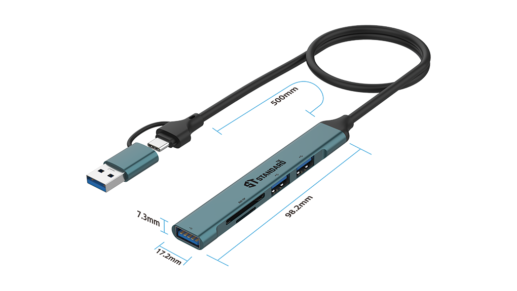 ST-UCA9705 USB-C Docking Hub with Card Reader