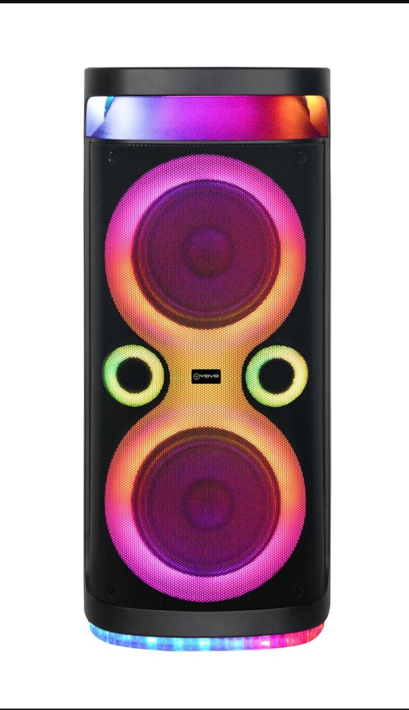 VOVO V-2870 Dual 8-inch 40W RGB Party Speaker