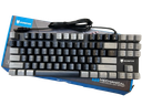 Xunfox K80 Gaming Keyboard - Blue Mechanical Switch – Rainbow backlight – 87 Keys TKL Size – Double Color keycaps – ( Arabic & English Keys ) 