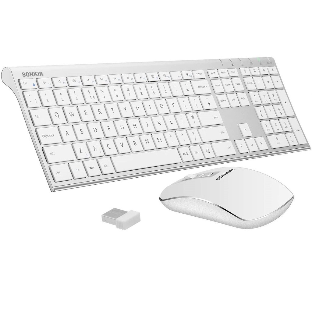 Keyboard Kolaura KL02 Ultra Thin Rechargeable Wireless White