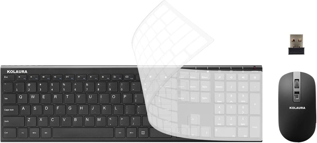 Keyboard Kolaura KL02 Ultra Thin Rechargeable Wireless Black