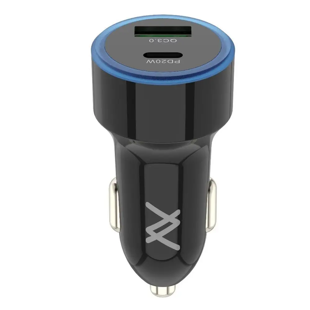 لافينتو MP328 شاحن سيارة سريع QC3 PD Type-C قوة 38 وات QC3.0 - أسود