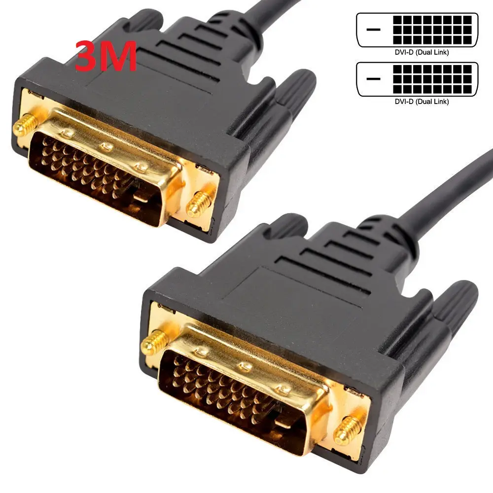 3 m DVI-D Dual-Link 24+1 Male-to-Male Cable