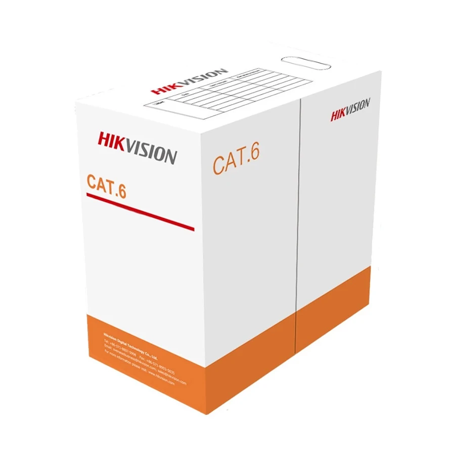 Hikvision DS-1LN6-UU Cat6 U/UTP Cable, 305 m, Orange