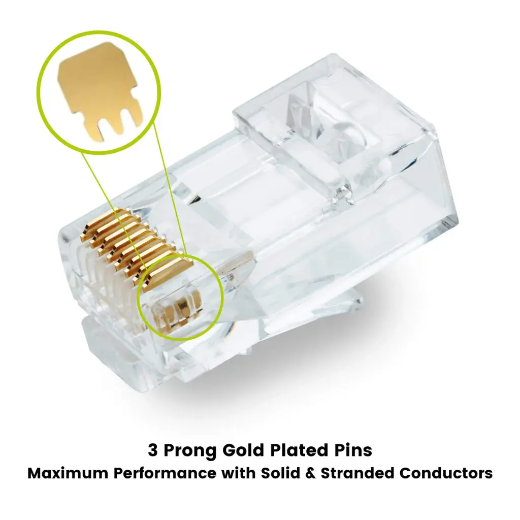 [ارجيه] 3com-1Pcs  Rj-45 UTP Cat6 Gold Plated
