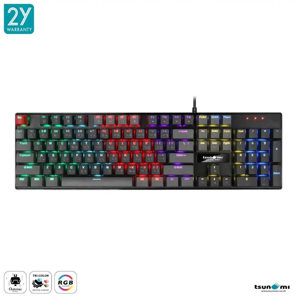 Keyboard Tsunami MK-02 PRO Mechanical Gaming 104 Keys Blue Black