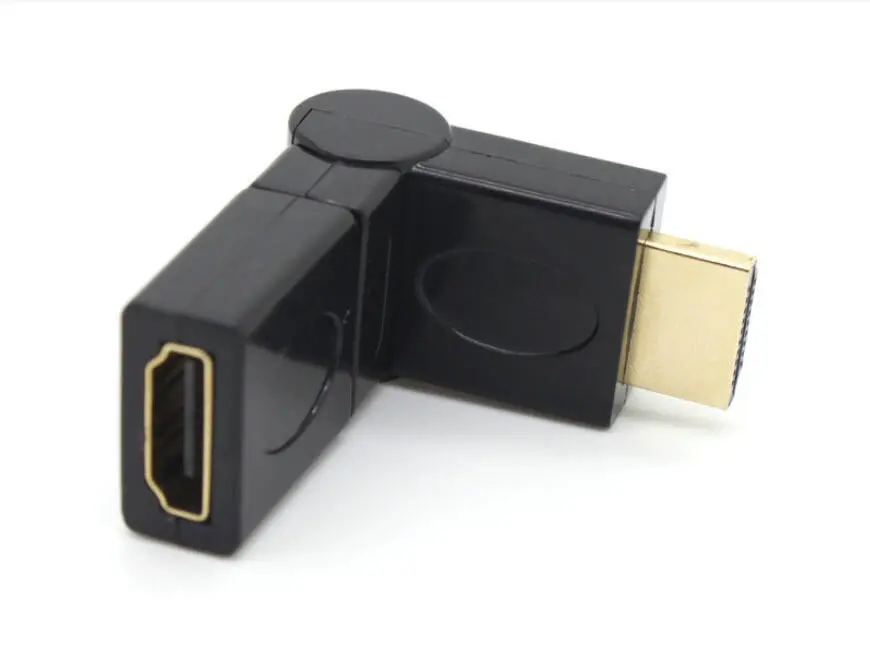 محول HDMI بزاوية قابل للدوران 360 درجة من ذكر إلى أنثى