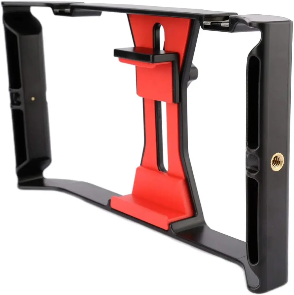 U-Rig Pro Smartphone Video Rig with Dual Handgrips, 3 Cold Shoe Mounts and 1/4-inch Threads