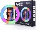 MJ33 RGB Ring Light With Phone Holder And Coloring Vibrant Lighting Is Highly Practical For Stunning Shoots - Black 