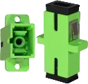 Single Mode Fiber Optic Adapter / Coupler with Flange Connector SC/APC to SC/APC Simplex OS2