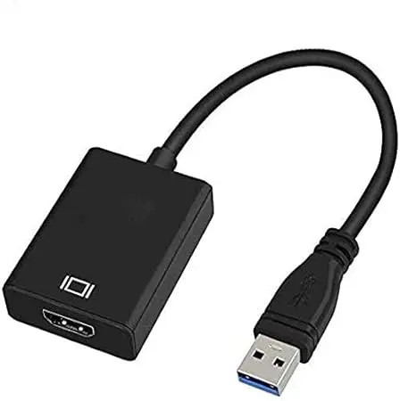 USB to HDMI Adapter,USB 3.0 to HDMI Adapter 1080P HD Audio Video Cable Converter(Male to Female),Video and Audio Multi-Display Converter Compatible with Windows 8.1/8/7/10