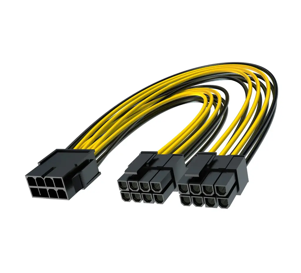 8 Pin to Dual 8 Pin PCIe Cable, GPU VGA PCIe 8 Pin Female to 2×(6+2) Pin Male PCI Express Power Supply Adapter Y-Splitter Cable for Graphics Video Card LB08