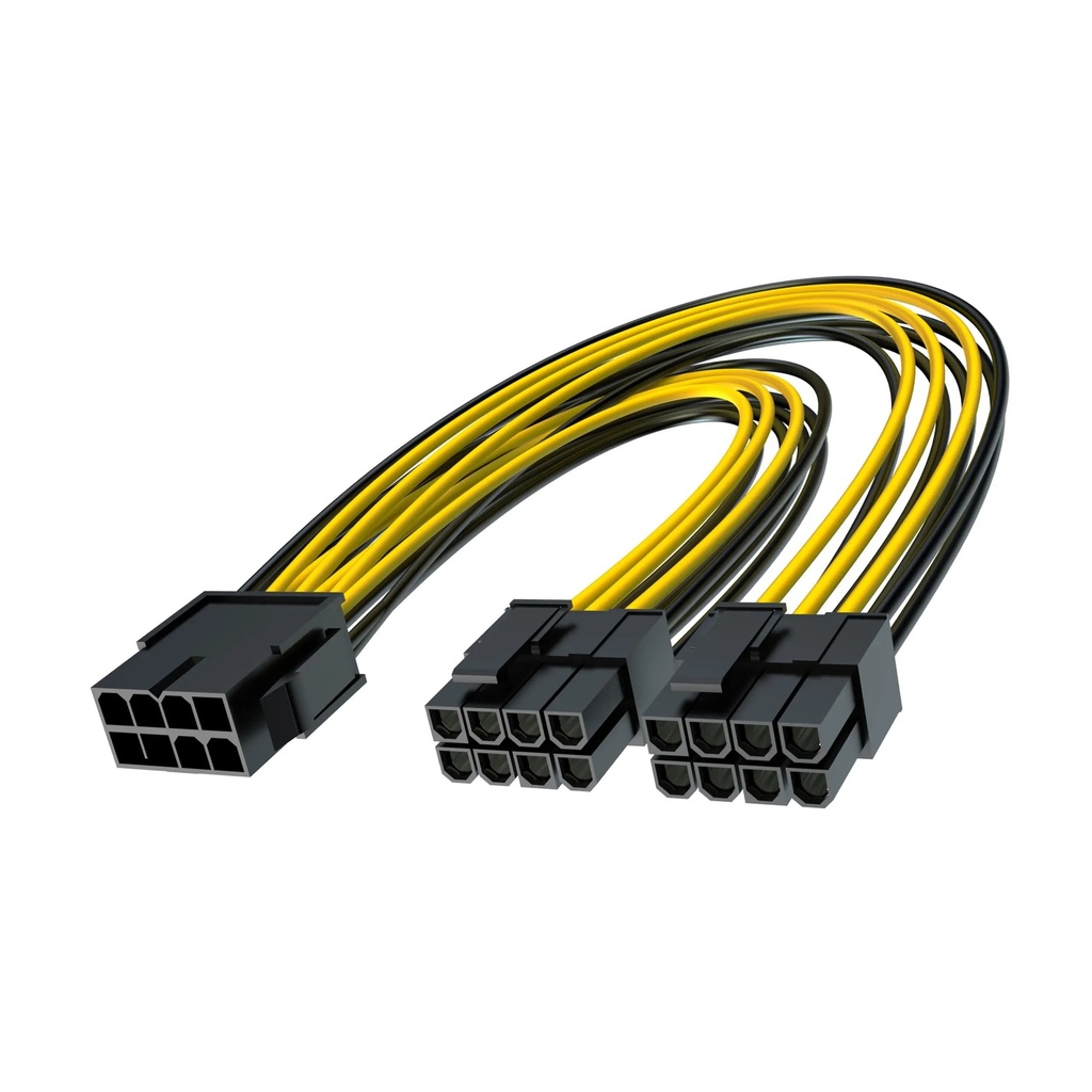 8 Pin to Dual 8 Pin PCIe Cable, GPU VGA PCIe 8 Pin Female to 2×(6+2) Pin Male PCI Express Power Supply Adapter Y-Splitter Cable for Graphics Video Card LB08