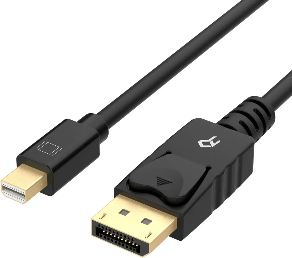 Rankie Mini DisplayPort (Mini DP) to DisplayPort [DP] Cable, 1.8m, Black