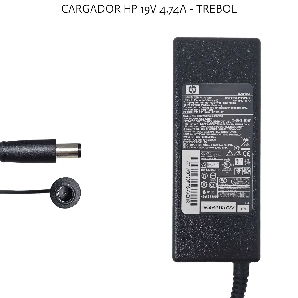 HP 19V 4.7A 90W-DC Charger Laptop  size  7.4*5.0, 90W (PTC)