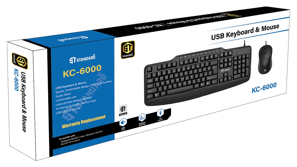 USB Keyboard and Mouse Combo KC-6000 