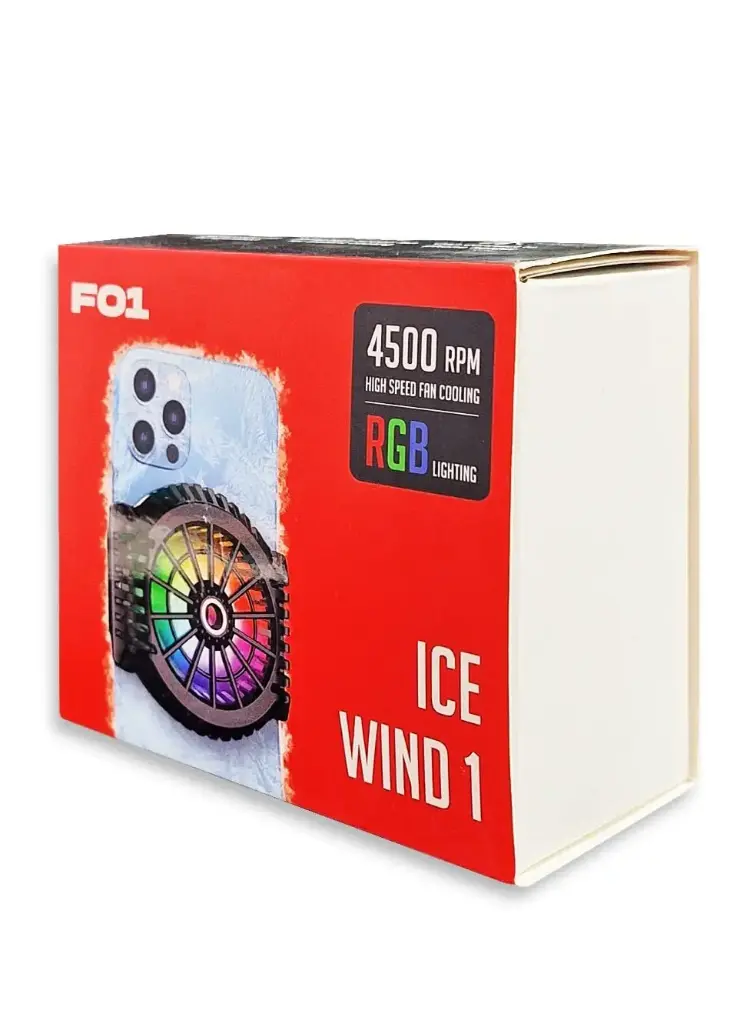 F01 High-Powered Phone Cooling Large Screen F01 (RGB) Semiconductor Mobile Phone Cooler Radiator with Magnetic Attachment & Clip Design, 4500PRM high speed fan for instant cooling 
