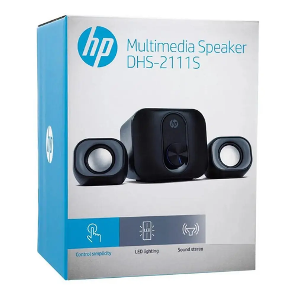 HP 2.1 Black Speaker DHS-2111S Speaker with USB Power and 3.5mm Connector - 2B285AA