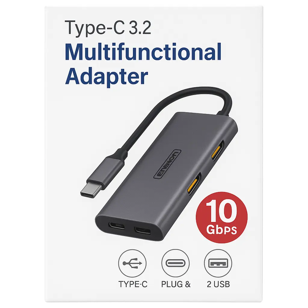 4-in-1 USB-C 3.2 Gen2 HUB – model T-508 