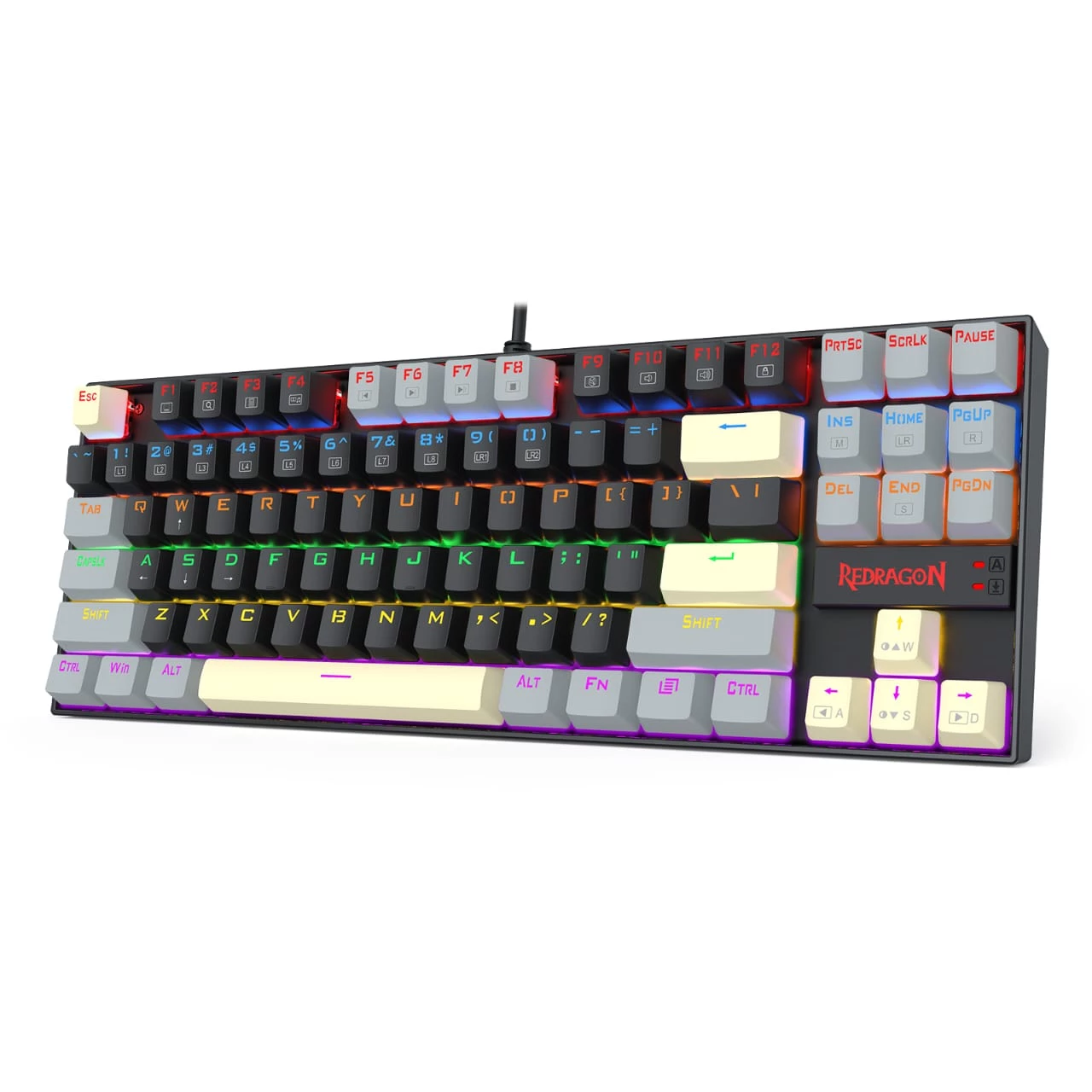 [K552LGY-b] Redragon K552LGY KUMARA Mechanical Gaming Keyboard – Blue Switches – Rainbow LED
