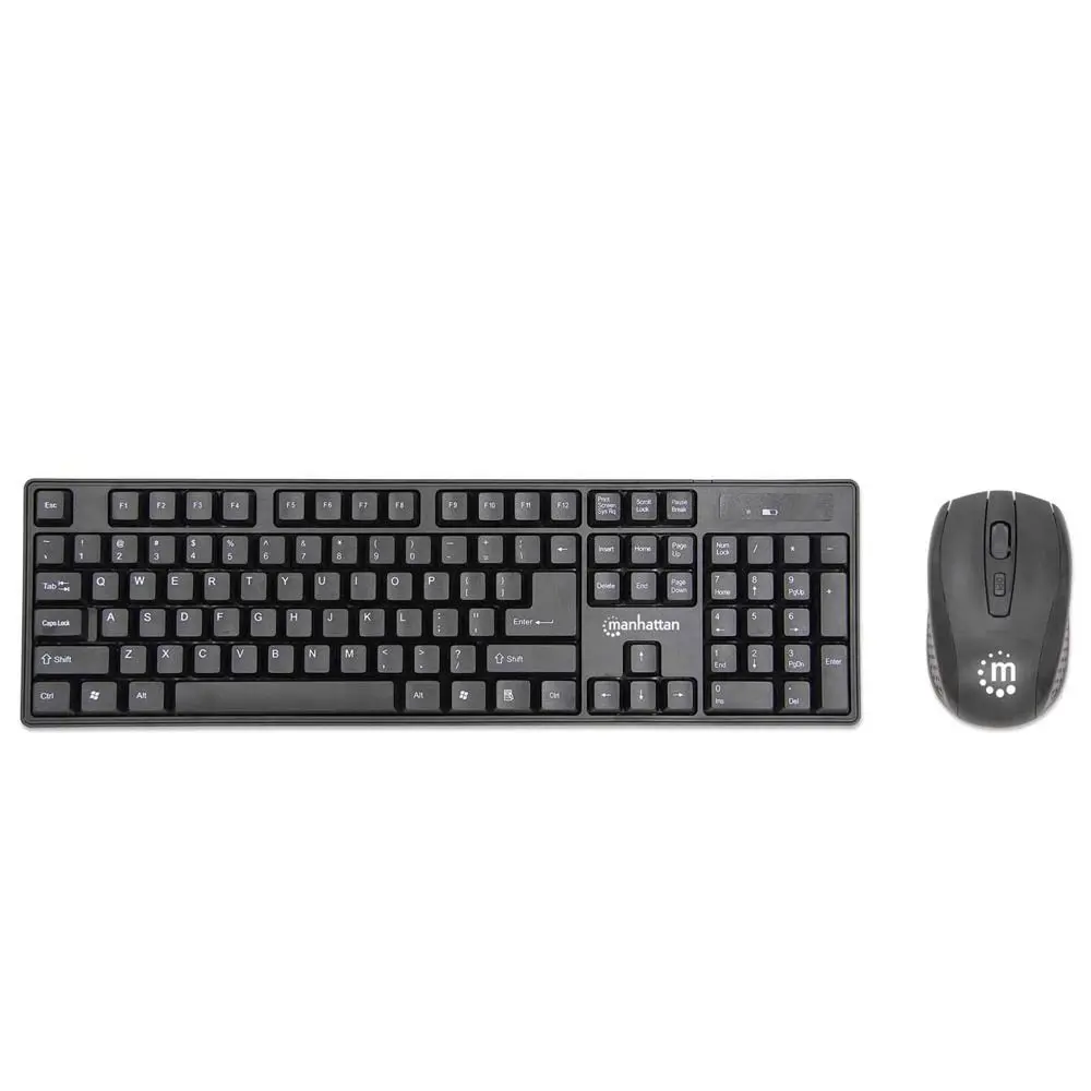 [kb717] Manhattan Wireless Keyboard and Optical Mouse Set - 178990 - Black