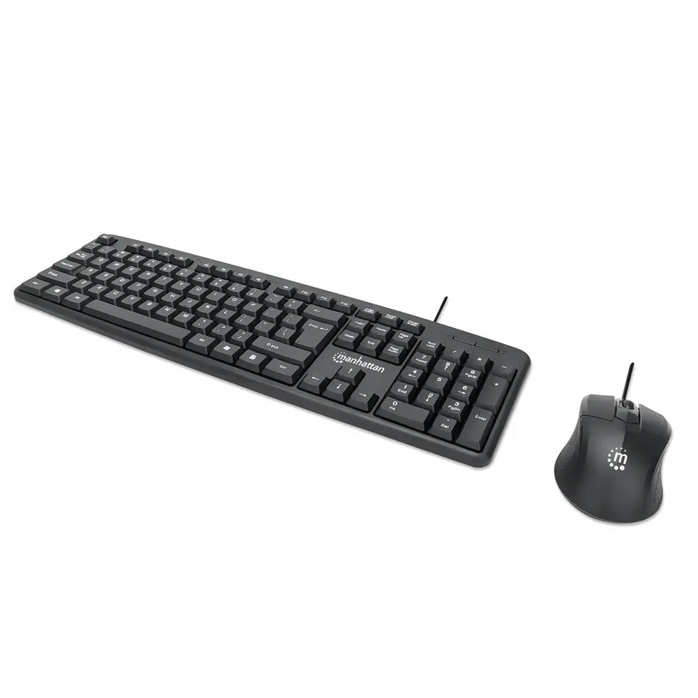 Keyboard & Mouse Combo Manhattan 178464 Wired Black