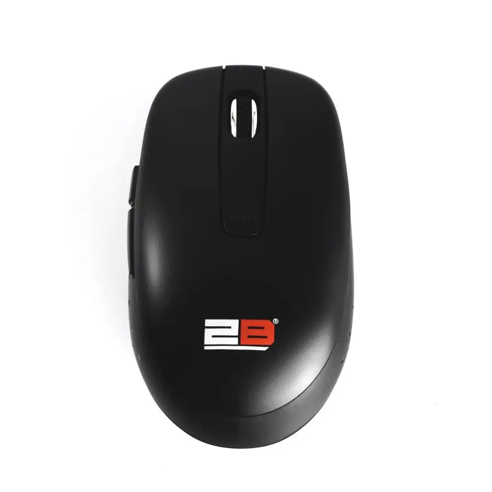 [MO866)] 2B Optical Mouse 2.4GHz Rechargeable Wireless  with 5 keys - Black