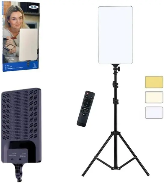 [RL-19] RL-19 Ring Light White Soft LED Rectangular Panel With Remote Control and Metal Holder 2 Meters for Smartphone, Camera and YouTube Video 